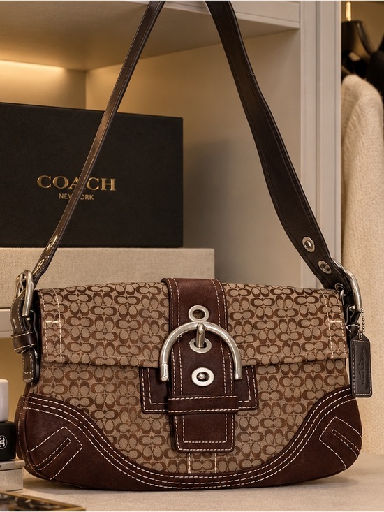 Coach Handbags - Coach Auth Vintage Y2K SoHo Brown Suede